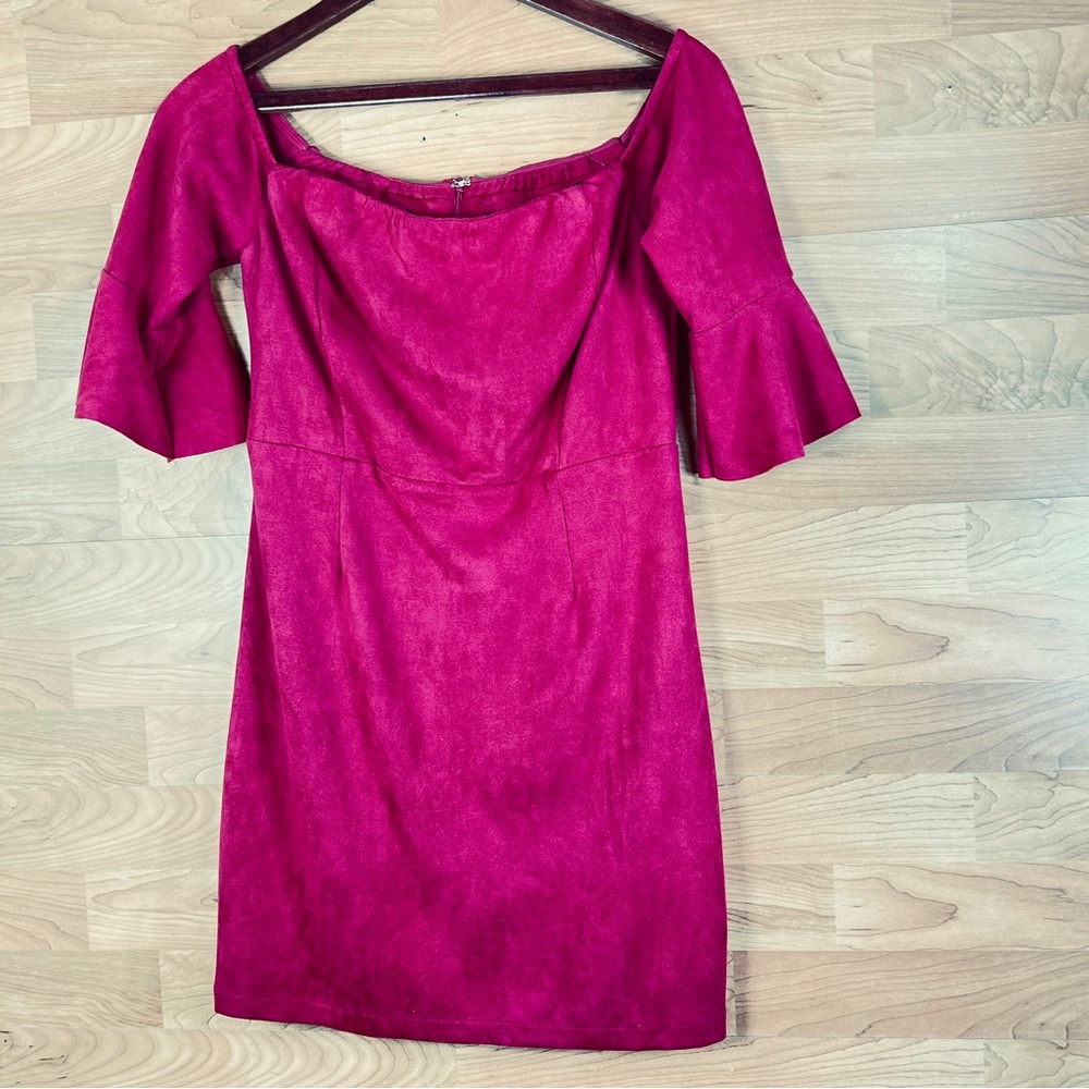 DO+BE Size Medium Reddish Suede Feel Lined Dress Wear around or on the S…